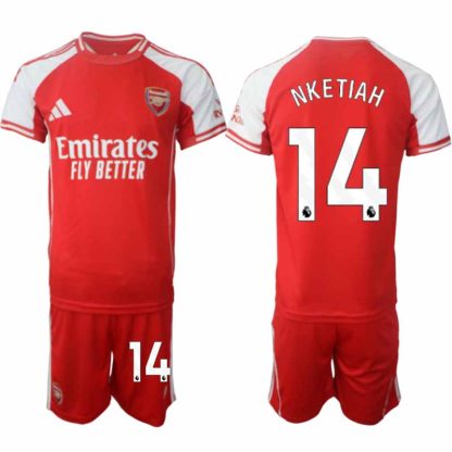 Arsenal Herr Hemmatröja 2025/26 Eddie Nketiah 14 Kortärmad Fotbollsställ med Shorts