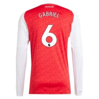 Arsenal Herr Hemmatröja 2025/26 Gabriel Magalhães #6 Långärmad Billig Fotbollströja