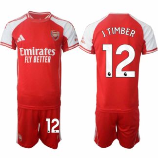 Arsenal Herr Hemmatröja 2025/26 Jurriën Timber 12 Kortärmad Fotbollsställ med Shorts
