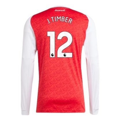 Arsenal Herr Hemmatröja 2025/26 Jurriën Timber #12 Långärmad Billig Fotbollströja