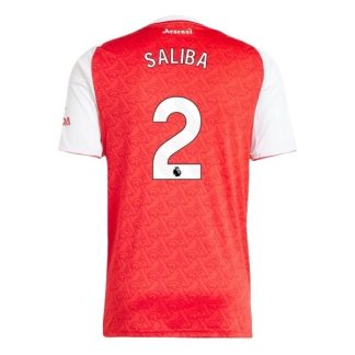 Arsenal Herr Hemmatröja 2025/26 William Saliba #2 Kortärmad Billig Fotbollströja