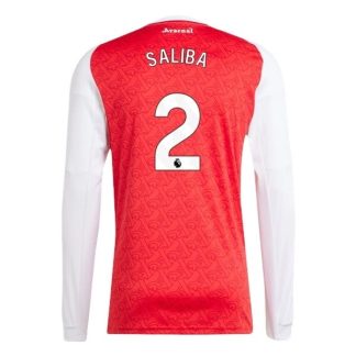 Arsenal Herr Hemmatröja 2025/26 William Saliba #2 Långärmad Billig Fotbollströja