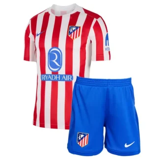 Atlético Madrid Barn Hemmatröja 2025/26 Kortärmad Fotbollsställ med Shorts