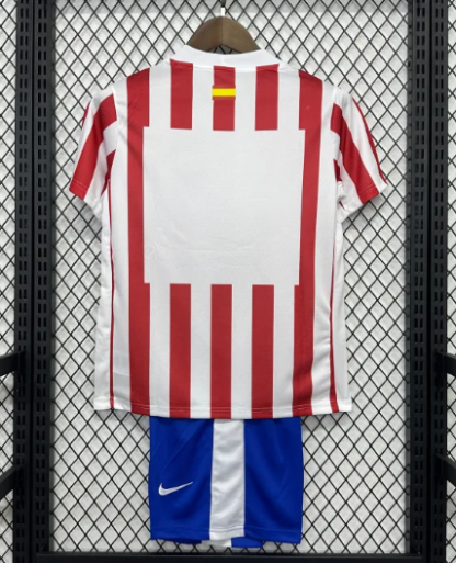 Atlético Madrid Barn Hemmatröja 2025/26 Kortärmad Fotbollsställ med Shorts-1