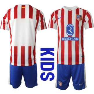 Atlético Madrid Hemmaställ Barn 2025/26 – Kortärmad Fotbollströja + Shorts