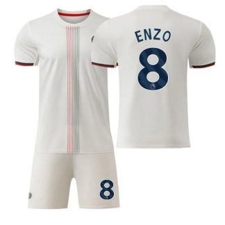 Chelsea Barn Bortatröja 2025/26 Enzo Fernandez #8 Fotbollsställ med Shorts