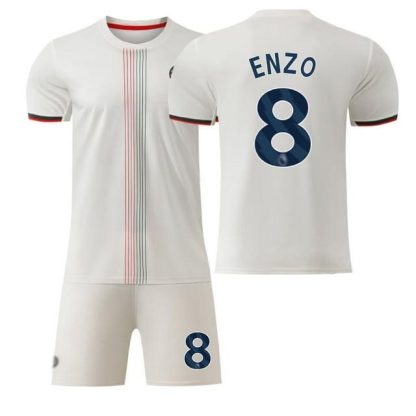 Chelsea Barn Bortatröja 2025/26 Enzo Fernandez #8 Fotbollsställ med Shorts