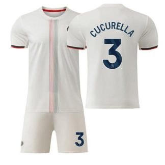 Chelsea Barn Bortatröja 2025/26 Marc Cucurella #3 Fotbollsställ med Shorts