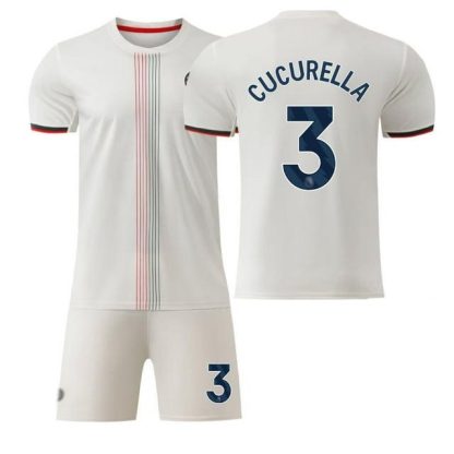 Chelsea Barn Bortatröja 2025/26 Marc Cucurella #3 Fotbollsställ med Shorts