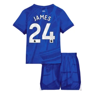 Chelsea Hemmatröja 2025/26 Barn Reece James 24 Kortärmad Fotbollsställ med Shorts