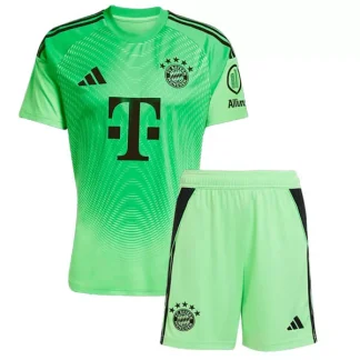 FC Bayern München Barn Målvaktströja 2025/26 Grön Fotbollsställ med Shorts