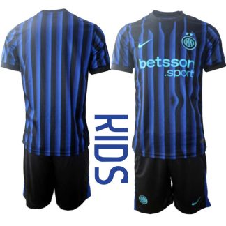 Inter Milan Barn Hemmaställ 2025/26 – Kortärmad Fotbollströja + Shorts