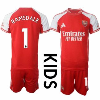 Köp Arsenal Barn Hemmatröja 2025/26 Aaron Ramsdale 1 Fotbollsställ Kortärmad (+ Korta byxor)