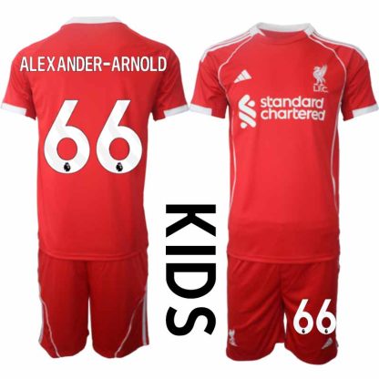 Köp Liverpool Barn Hemmatröja 2025/26 Alexander-Arnold 66 Fotbollsställ Kortärmad (+ Korta byxor)