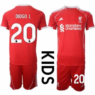 Köp Liverpool Barn Hemmatröja 2025/26 Diogo Jota 20 Fotbollsställ Kortärmad (+ Korta byxor)