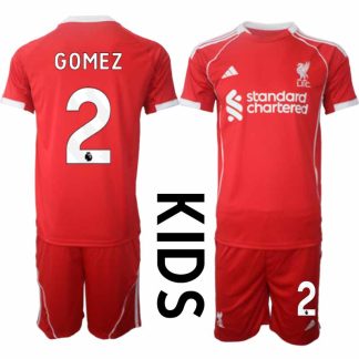 Köp Liverpool Barn Hemmatröja 2025/26 Joe Gomez 2 Fotbollsställ Kortärmad (+ Korta byxor)