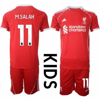 Köp Liverpool Barn Hemmatröja 2025/26 Mohamed Salah 11 Fotbollsställ Kortärmad (+ Korta byxor)