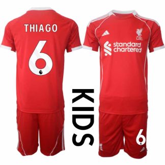 Köp Liverpool Barn Hemmatröja 2025/26 Thiago Alcantara 6 Fotbollsställ Kortärmad (+ Korta byxor)