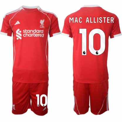 Köp Liverpool Herr Hemmatröja 2025/26 Alexis Mac Allister 10 Fotbollsställ Kortärmad (+ Korta byxor)