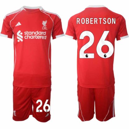 Köp Liverpool Herr Hemmatröja 2025/26 Andrew Robertson 26 Fotbollsställ Kortärmad (+ Korta byxor)
