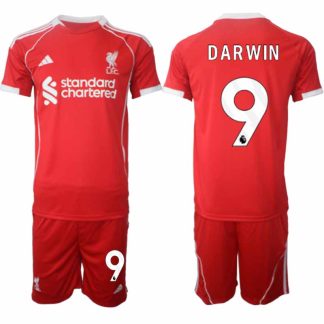 Köp Liverpool Herr Hemmatröja 2025/26 Darwin Núñez 9 Fotbollsställ Kortärmad (+ Korta byxor)