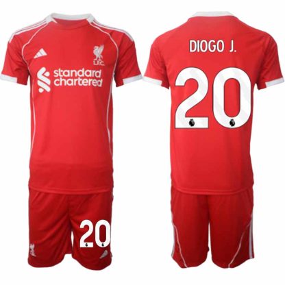Köp Liverpool Herr Hemmatröja 2025/26 Diogo Jota 20 Fotbollsställ Kortärmad (+ Korta byxor)