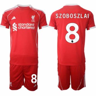 Köp Liverpool Herr Hemmatröja 2025/26 Dominik Szoboszlai 8 Fotbollsställ Kortärmad (+ Korta byxor)