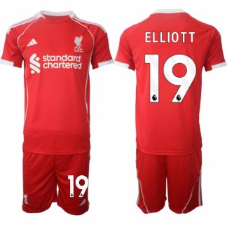 Köp Liverpool Herr Hemmatröja 2025/26 Harvey Elliott 19 Fotbollsställ Kortärmad (+ Korta byxor)