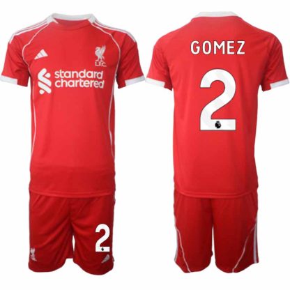 Köp Liverpool Herr Hemmatröja 2025/26 Joe Gomez 2 Fotbollsställ Kortärmad (+ Korta byxor)