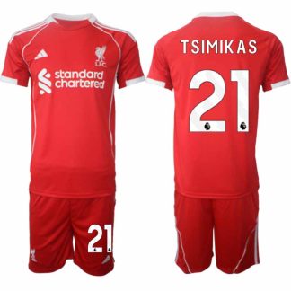 Köp Liverpool Herr Hemmatröja 2025/26 Kostas Tsimikas 21 Fotbollsställ Kortärmad (+ Korta byxor)