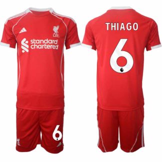 Köp Liverpool Herr Hemmatröja 2025/26 Thiago Alcantara 6 Fotbollsställ Kortärmad (+ Korta byxor)