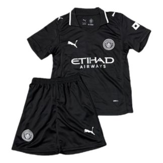 Manchester City Barn Tredjetröja 2025/26 Kortärmad Fotbollsställ med Shorts