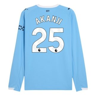 Manchester City Herr Hemmatröja 2025/26 Manuel Akanji #25 Långärmad Billig Fotbollströja