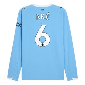 Manchester City Herr Hemmatröja 2025/26 Nathan Aké #6 Långärmad Billig Fotbollströja