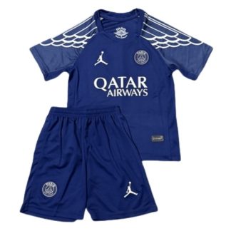 Paris Saint-Germain Barn Fjärdetröja 2024-25 Kortärmad Fotbollsställ med Shorts