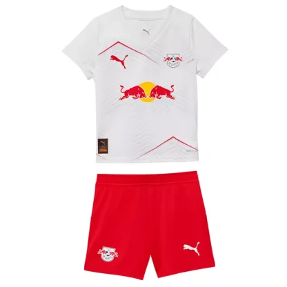 RB Leipzig Barn Hemmatröja 2025/26 Fotbollsställ med Shorts