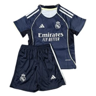 Real Madrid Barn Bortatröja 2025/26 Kortärmad Fotbollsställ med Shorts