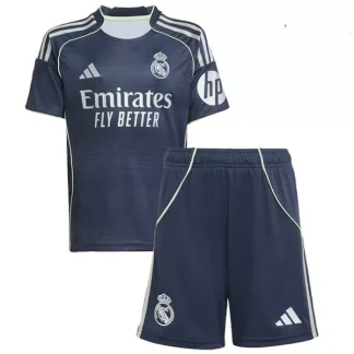 Real Madrid Barn Bortatröja 2025/26 Kortärmad Fotbollsställ med Shorts
