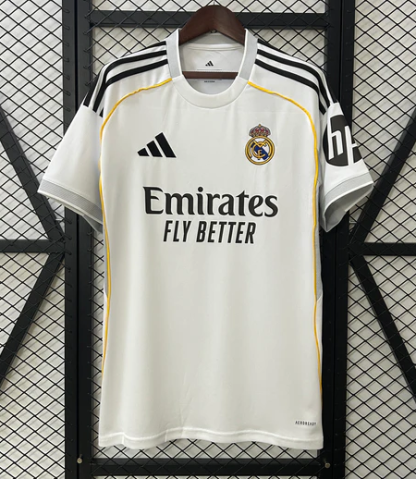 Real Madrid Herr Hemmatröja 2025/26 Kortärmad Billig Fotbollströja