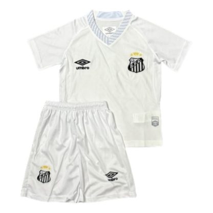 Santos FC Barn Hemmatröja 2025/26 Kortärmad Fotbollsställ med Shorts