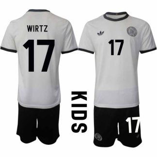 Köp Tyskland Barn Hemmatröja 2025/26 Florian Wirtz 17 Fotbollsställ Kortärmad (+ Korta byxor) – Tysklands 125-årsjubileumskit