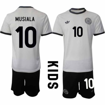 Köp Tyskland Barn Hemmatröja 2025/26 Jamal Musiala 10 Fotbollsställ Kortärmad (+ Korta byxor) – Tysklands 125-årsjubileumskit