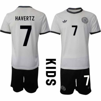 Köp Tyskland Barn Hemmatröja 2025/26 Kai Havertz 7 Fotbollsställ Kortärmad (+ Korta byxor) – Tysklands 125-årsjubileumskit