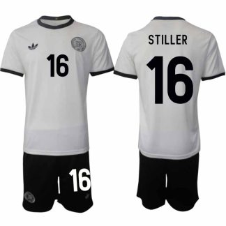 Köp Tyskland Herr Hemmatröja 2025/26 Angelo stiller 16 Fotbollsställ Kortärmad (+ Korta byxor) – Tysklands 125-årsjubileumskit
