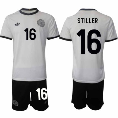 Köp Tyskland Herr Hemmatröja 2025/26 Angelo stiller 16 Fotbollsställ Kortärmad (+ Korta byxor) – Tysklands 125-årsjubileumskit