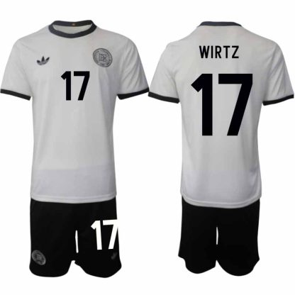 Köp Tyskland Herr Hemmatröja 2025/26 Florian Wirtz 17 Fotbollsställ Kortärmad (+ Korta byxor) – Tysklands 125-årsjubileumskit
