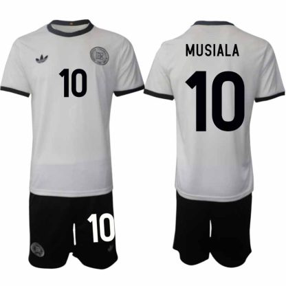 Köp Tyskland Herr Hemmatröja 2025/26 Jamal Musiala 10 Fotbollsställ Kortärmad (+ Korta byxor) – Tysklands 125-årsjubileumskit