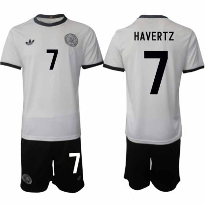 Köp Tyskland Herr Hemmatröja 2025/26 Kai Havertz 7 Fotbollsställ Kortärmad (+ Korta byxor) – Tysklands 125-årsjubileumskit