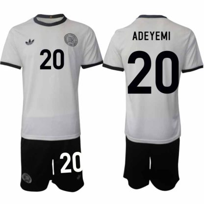Köp Tyskland Herr Hemmatröja 2025/26 Karim Adeyemi 20 Fotbollsställ Kortärmad (+ Korta byxor) – Tysklands 125-årsjubileumskit
