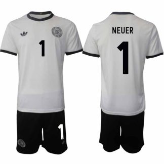 Köp Tyskland Herr Hemmatröja 2025/26 Manuel Neuer 1 Fotbollsställ Kortärmad (+ Korta byxor) – Tysklands 125-årsjubileumskit